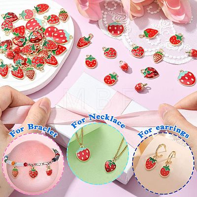 45Pcs 9 Styles Alloy Enamel Charms ENAM-CJ0003-97-1