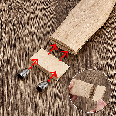 1 Set Wooden Axe Handle Replacement AJEW-PH0009-06-1