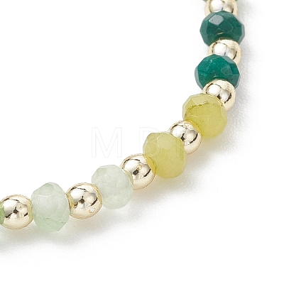 Dyed Natural Malaysia Jade & Synthetic Hematite Beaded Stretch Bracelets for Women BJEW-JB13069-03-1