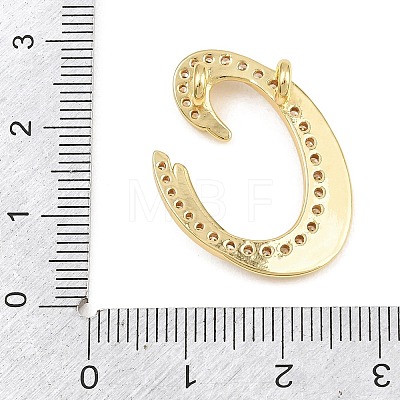 Brass Micro Pave Clear Cubic Zirconia Pendants CU-CBA8481-01G-C-1