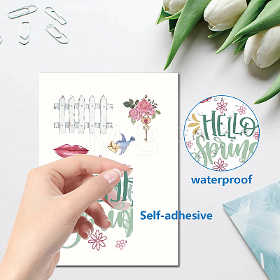 8 Sheets 8 Styles PVC Waterproof Wall Stickers DIY-WH0345-162-1