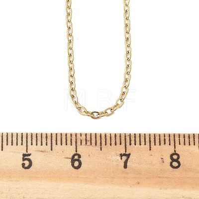 304 Stainless Steel Cable Chain Necklace X-STAS-T040-PJ205-40-1