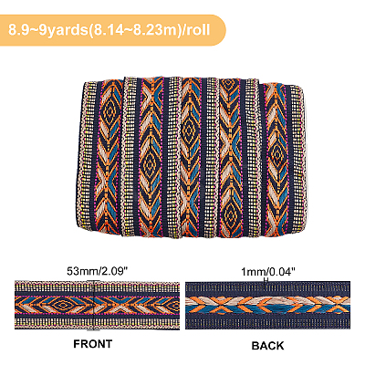 Ethnic Style Polyester Ribbons OCOR-AR0001-43-1