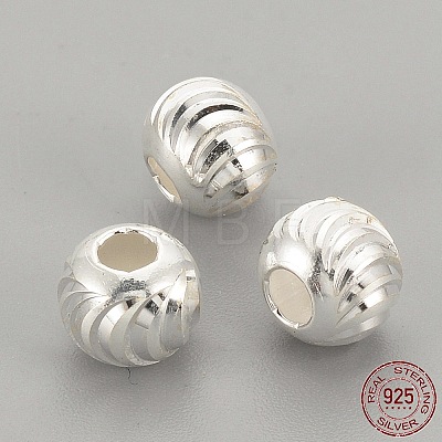 925 Sterling Silver Beads STER-S002-16-4mm-1