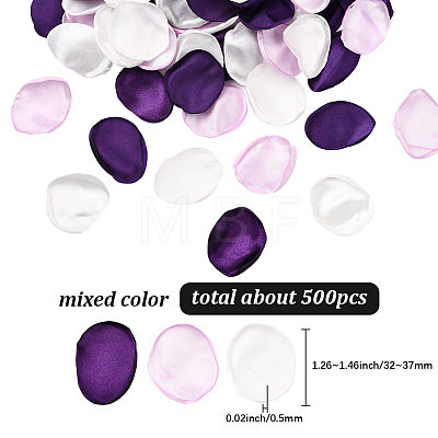 Polyester Artificial Rose Flower Petals AJEW-WH20067-107L-1
