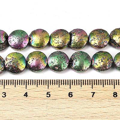 Electroplated Natural Lava Rock Beads Strands G-K388-01F-1