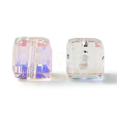 100Pcs Transparent Electroplate Glass Beads GLAA-K064-08A-AB05-1