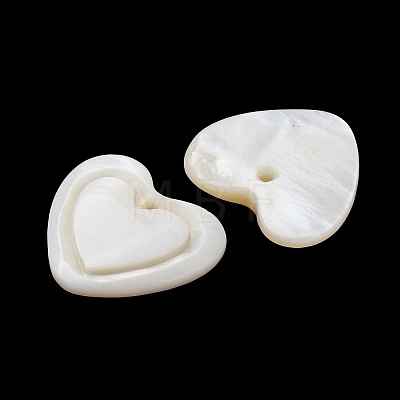 Natural Freshwater Shell Carved Pendants SHEL-K006-70B-1