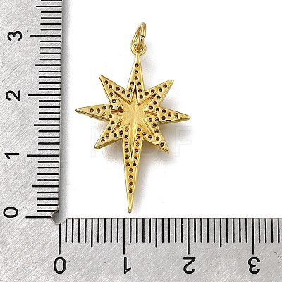 Brass Micro Pave Clear Cubic Zirconia Pendants ZIRC-I070-087G-1