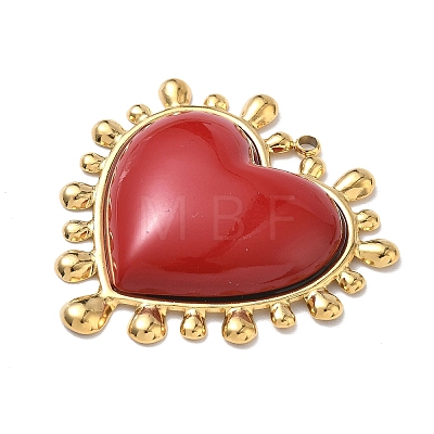 304 Stainless Steel Enamel Big Pendants STAS-P453-10G-1