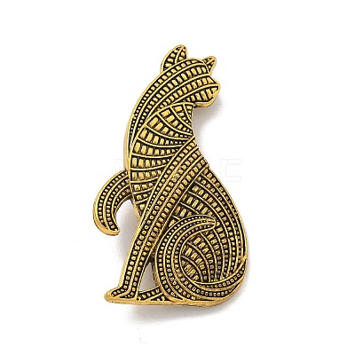 Persian Cat Alloy Brooches JEWB-Q004-03AG-1