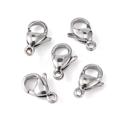 304 Stainless Steel Lobster Claw Clasps X-STAS-M262-01-11mm-1