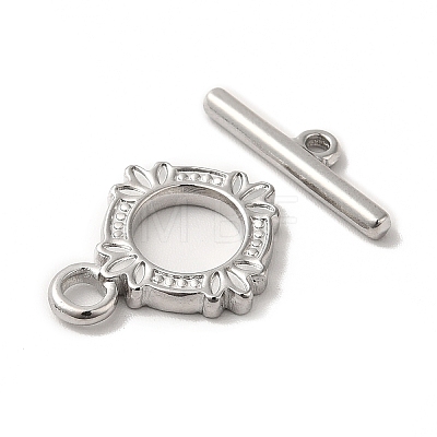 Non-Tarnish 304 Stainless Steel Toggle Clasps STAS-H212-17P-1