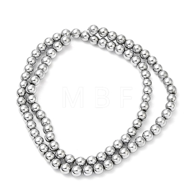 Electroplate Synthetic Non-magnetic Hematite Beads Strands G-E602-04D-1