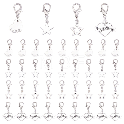40Pcs 4 Styles Zinc Alloy Shoe Charms HJEW-ME0001-26-1