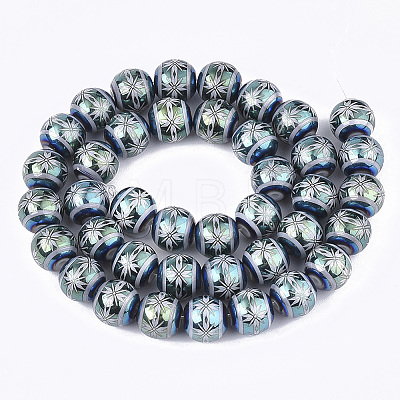 Electroplate Glass Beads Strands X-EGLA-S177-10A-04-1