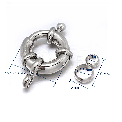 Brass Spring Ring Clasps KK-L082C-01P-1