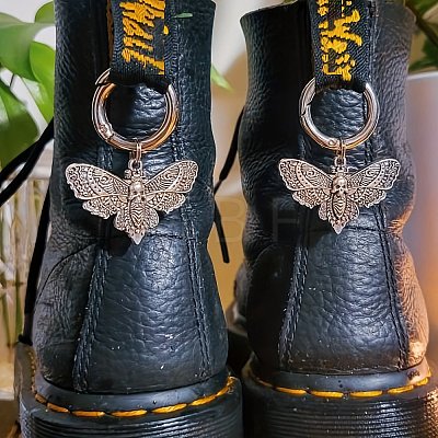 Moth Alloy Shoe Charms PW-WG11959-01-1