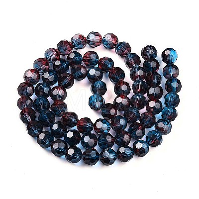 Baking Paint Transparent Glass Beads Strands DGLA-A035-T10mm-A10-1