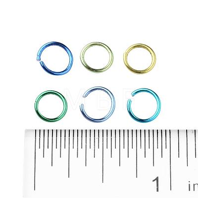 6 Colors Aluminum Wire Open Jump Rings ALUM-JP0001-01A-1