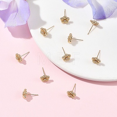 SHEGRACE Brass Micro Pave Cubic Zirconia Stud Earrings XGRQ4N782-711G-1