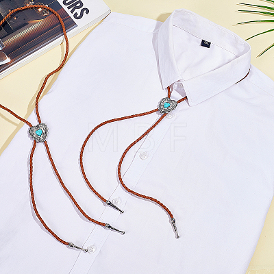 2Pcs PU Leather Bolo Tie Necklaces NJEW-ME0001-22B-1