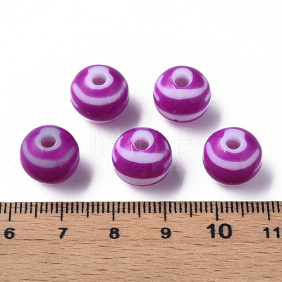 Opaque Striped Acrylic Beads MACR-S373-27A-02-1