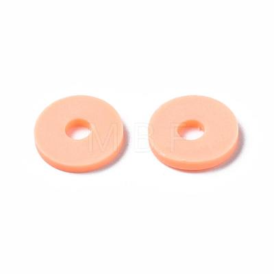 Flat Round Eco-Friendly Handmade Polymer Clay Beads CLAY-R067-10mm-13-1