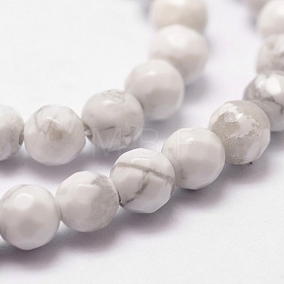 Natural Howlite Beads Strands G-G736-25-4mm-1