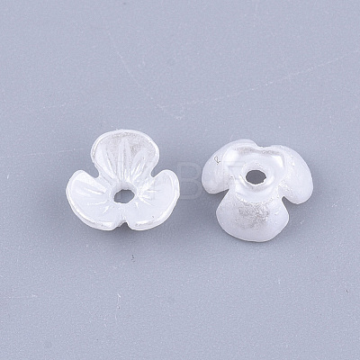 Resin Imitation Pearl Bead Caps RESI-T040-007A-1