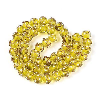 Handmade Gold Sand Lampwork Beads LAMP-N038-01D-1