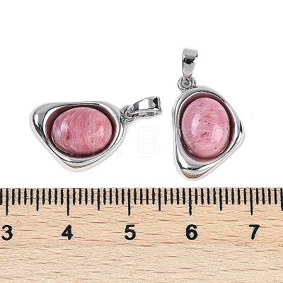 Natural Rhodonite Pendants KK-U043-52P-05-1