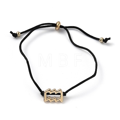 Adjustable Polyester Cord Slider Bracelets BJEW-H540-A12-G-1