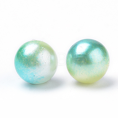 Rainbow Acrylic Imitation Pearl Beads OACR-R065-10mm-A03-1