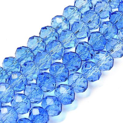 Transparent Painted Glass Beads Strands X1-DGLA-A034-T6mm-A01-1