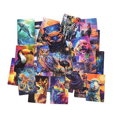 50Pcs Animals Paper Self-Adhesive Picture Stickers STIC-C010-16-1