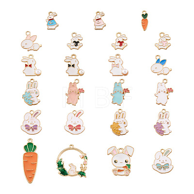 Kissitty 46Pcs 23 Styles Alloy Enamel Pendants ENAM-KS0001-02-1