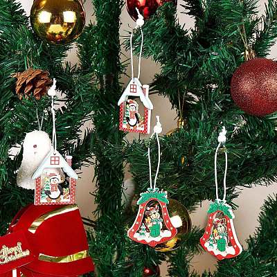 Christmas Wooden Ornaments Set JX058A-1