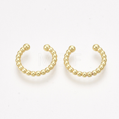Brass Cuff Earrings X-EJEW-S201-185-1