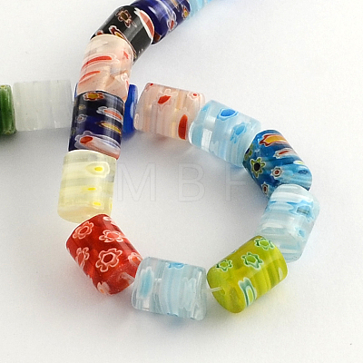 Column Handmade Millefiori Glass Beads LK-R004-45-1