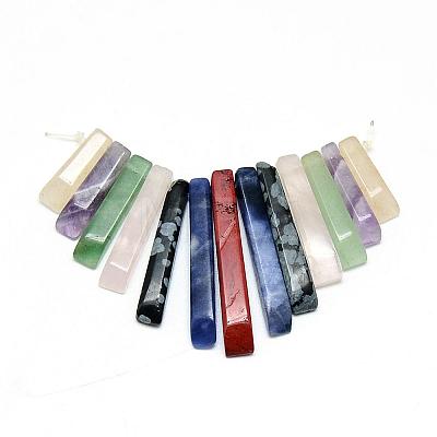 Natural & Synthetic Mixed Stone Bead Strands G-Q481-49-1