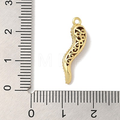 Rack Plating Brass Micro Pave Cubic Zirconia Pendant KK-A229-03D-G-1