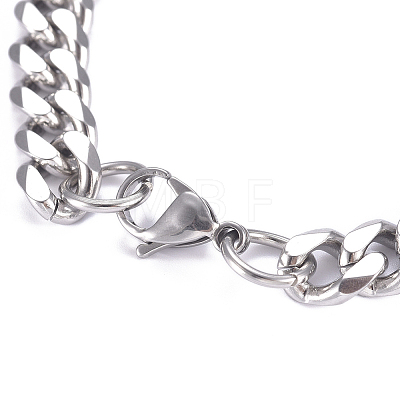 Men's 667 Stainless Steel Cuban Link Chain Bracelets BJEW-G631-13P-1-1