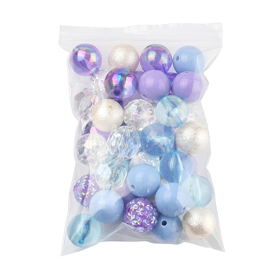 40Pcs 8 Styles Acrylic Beads OACR-FS0004-11-1