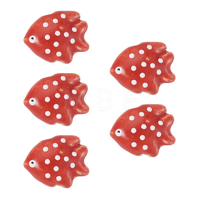5Pcs Handmade Porcelain Beads PORC-TADJ0001-05E-1