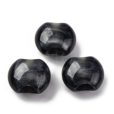 Two Tone Opaque Acrylic Beads OACR-Z025-02C-1