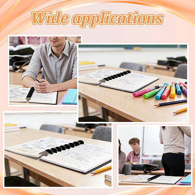 110Pcs 5 Styles Plastic Loose Leaf Ring Round Binder Discs DIY-WR0005-55-1