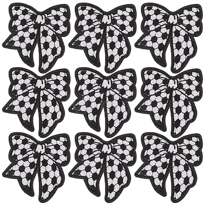 9Pcs Polyester Embroider Thread Iron on/Sew On Patches PATC-CY0001-62-1