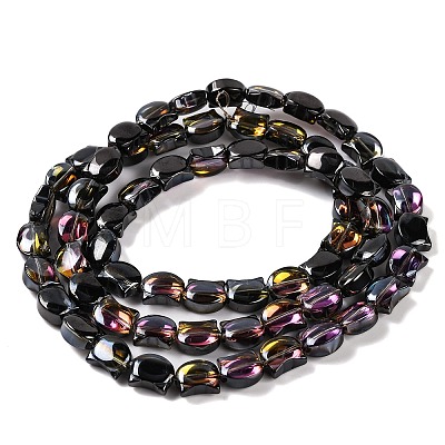 Electroplate Glass Beads Strands EGLA-Q128-08A-HP02-1