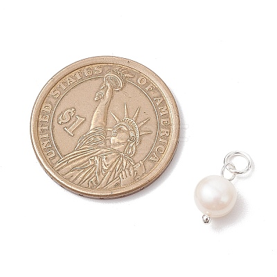 Natural Cultured Freshwater Pearl Two Sides Polished Charms PALLOY-JF04036-02-1